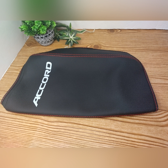 Boyuer Console Rest For Honda Accord Series Black Red Stitching - Picture 5 of 9